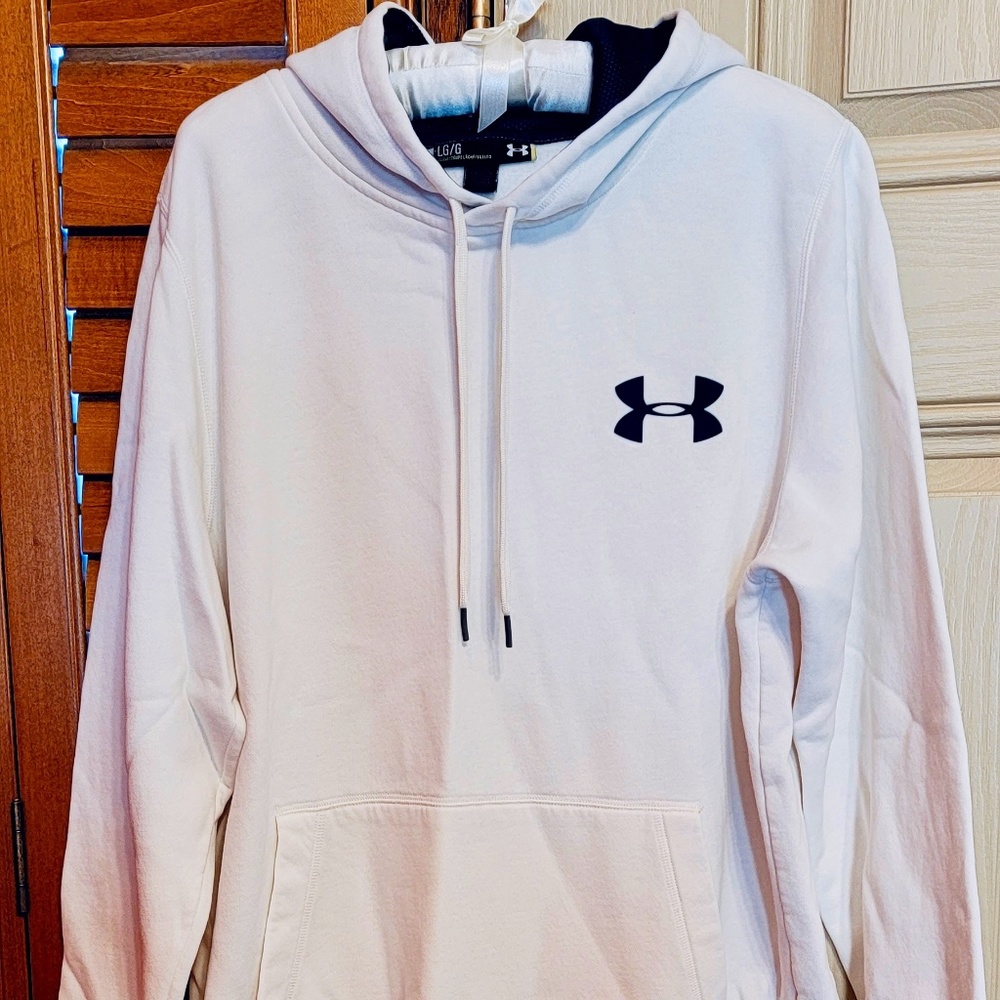 Men's L Under Armour White Sweatshirt